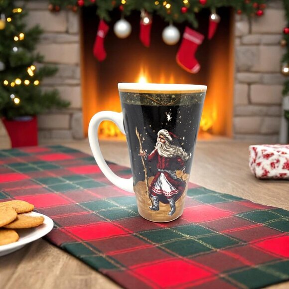 Vintage Santa Latte Cup - Holiday Charm by Housewares International USA - Picture 4 of 6